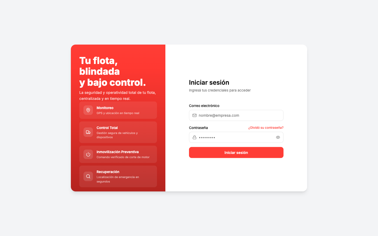 TODO: captura del login